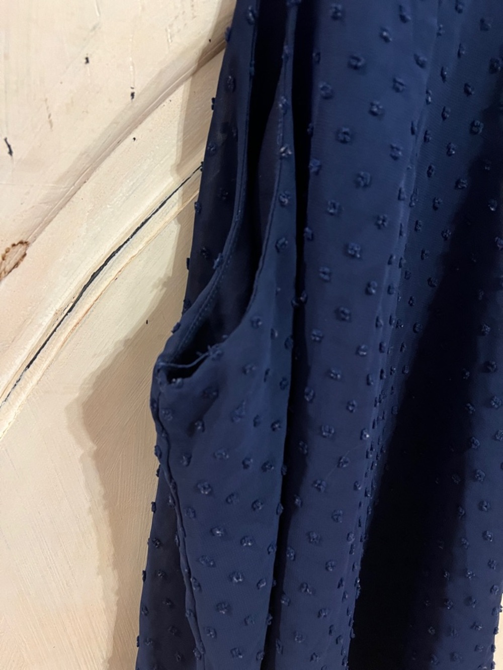 Ally Navy Swiss Dot Halter Tank Top Size Small Made in USA - Picture 9 of 12